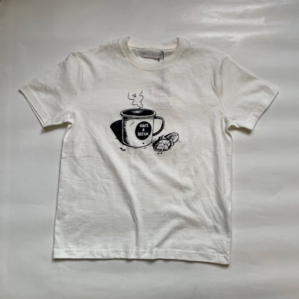 ZARA BOYS CREW NECK PRINTED TEE NWT SIZE 8